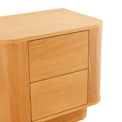 Drawer NAVAN Table de chevet 2 tiroirs en bois