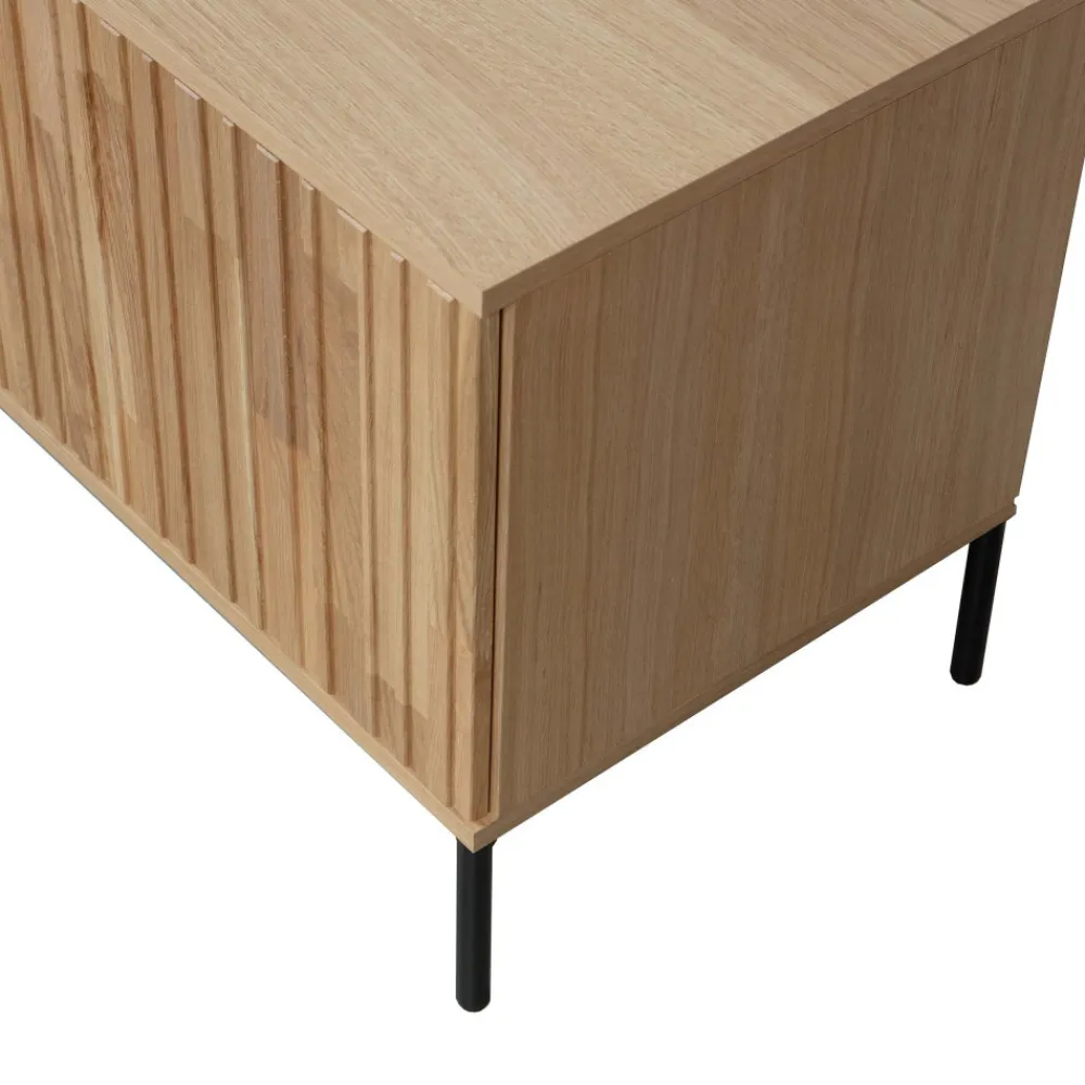 Woood NEW GRAVURE Meuble TV 2 portes en bois L100cm