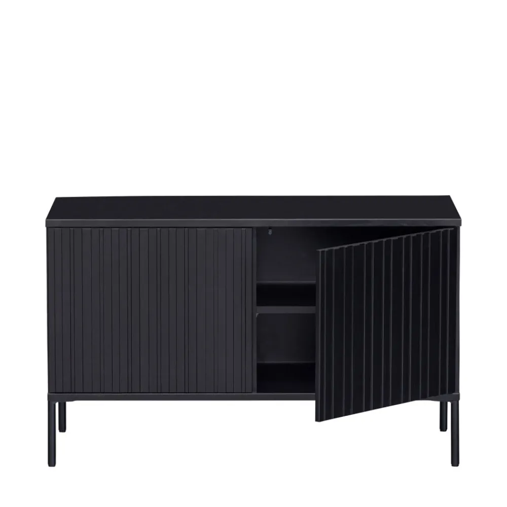 Woood NEW GRAVURE Meuble TV 2 portes en bois L100cm