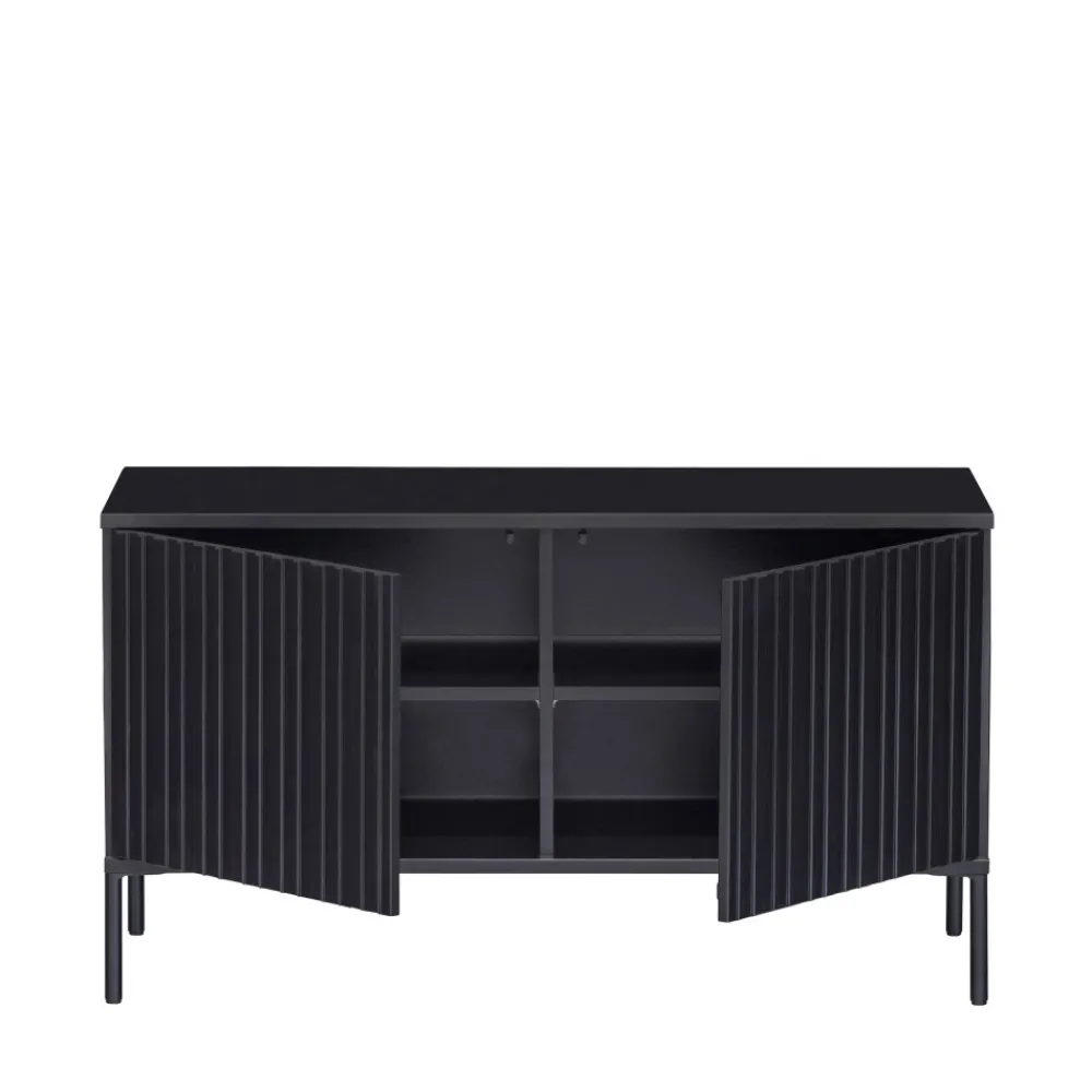 Woood NEW GRAVURE Meuble TV 2 portes en bois L100cm