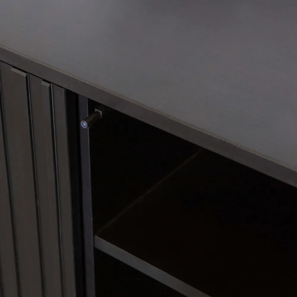 Woood NEW GRAVURE Meuble TV 2 portes en bois L100cm