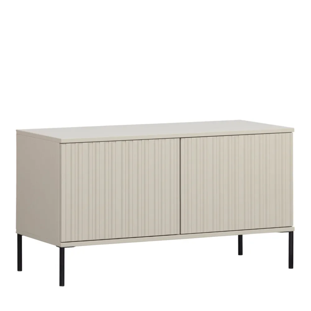 Woood NEW GRAVURE Meuble TV 2 portes en bois L100cm