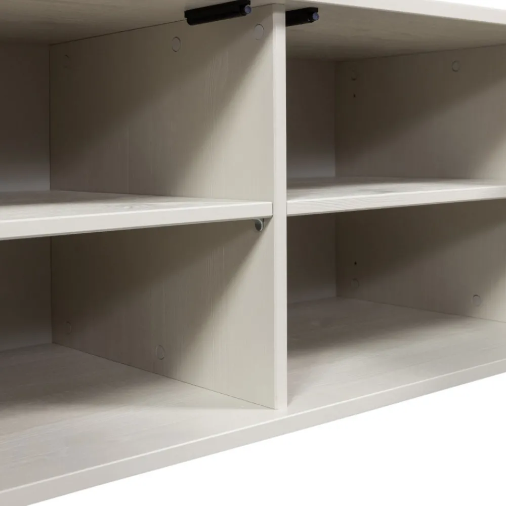 Woood NEW GRAVURE Meuble TV 2 portes en bois L100cm