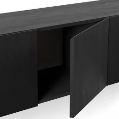 No name NEXA Meuble TV suspendu 4 portes en bois L180cm