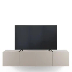No name NEXA Meuble TV suspendu 4 portes en bois L180cm