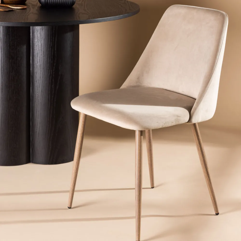 Venture Home NIGHT Lot de 2 chaises en velours et métal