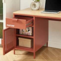 Pantone NINO Bureau 1 porte 1 tiroir en métal L120cm