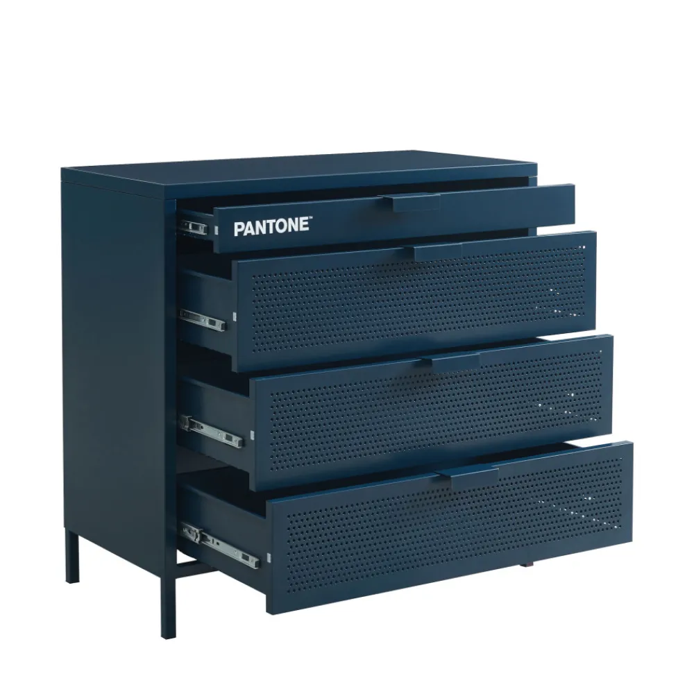 Pantone NINO Commode 4 tiroirs en métal L80cm
