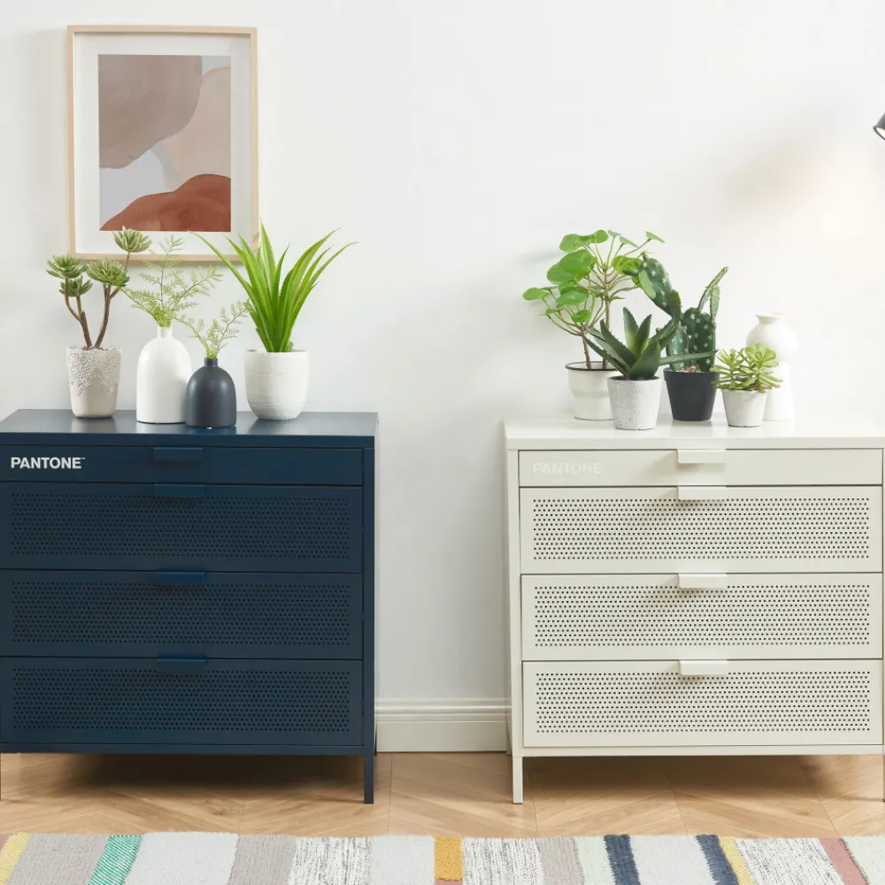 Pantone NINO Commode 4 tiroirs en métal L80cm