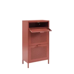 Pantone NINO Meuble à chaussures 2 portes 1 tiroir en métal L55cm