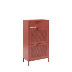 Pantone NINO Meuble à chaussures 2 portes 1 tiroir en métal L55cm