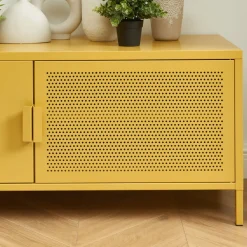 No name NINO Meuble TV 2 portes en métal PANTONE L120cm