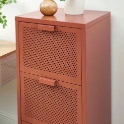Pantone NINO Petit meuble de rangement 3 tiroirs en métal H105cm