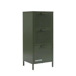 Pantone NINO Petit meuble de rangement 3 tiroirs en métal H105cm