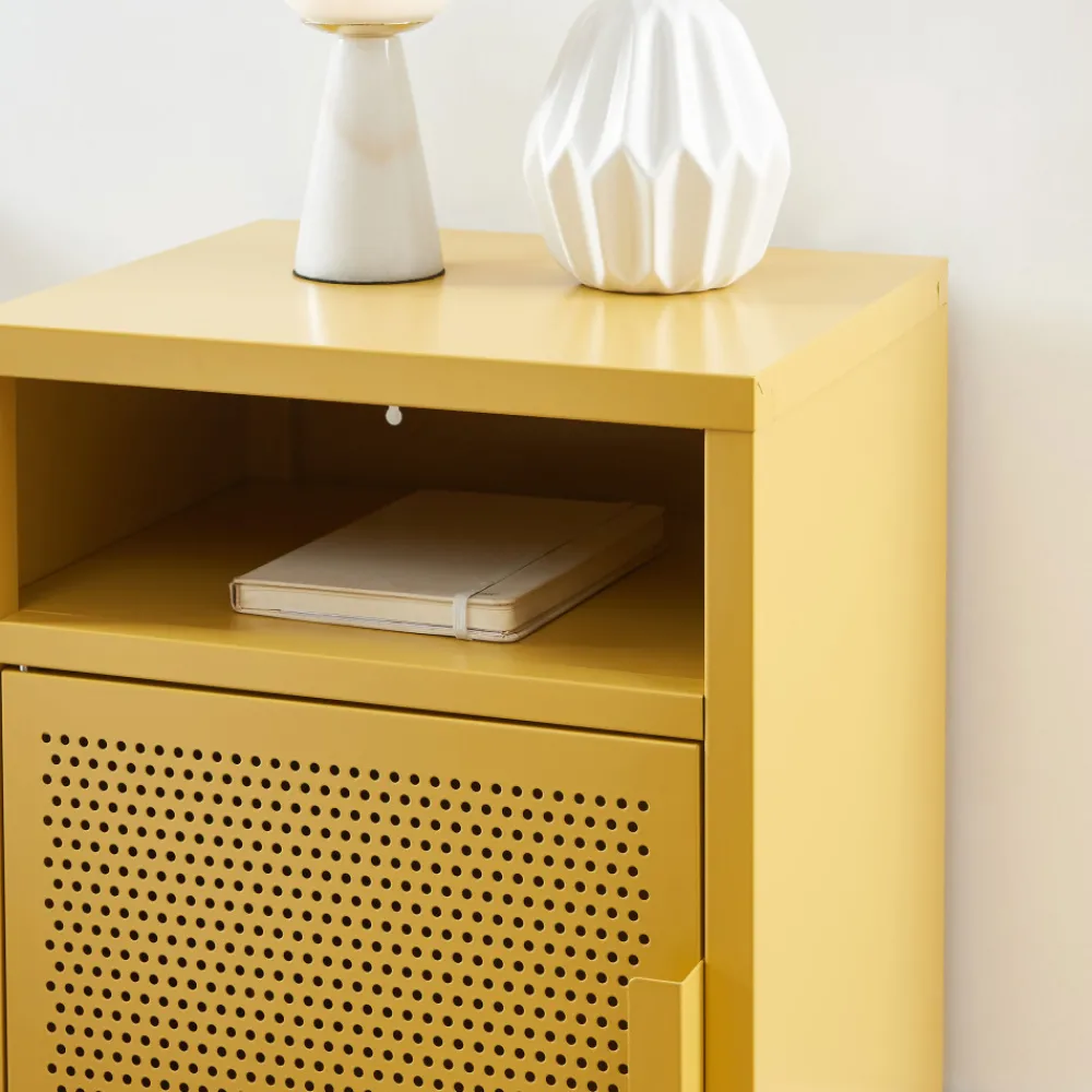 Pantone NINO Table de chevet 1 porte en métal