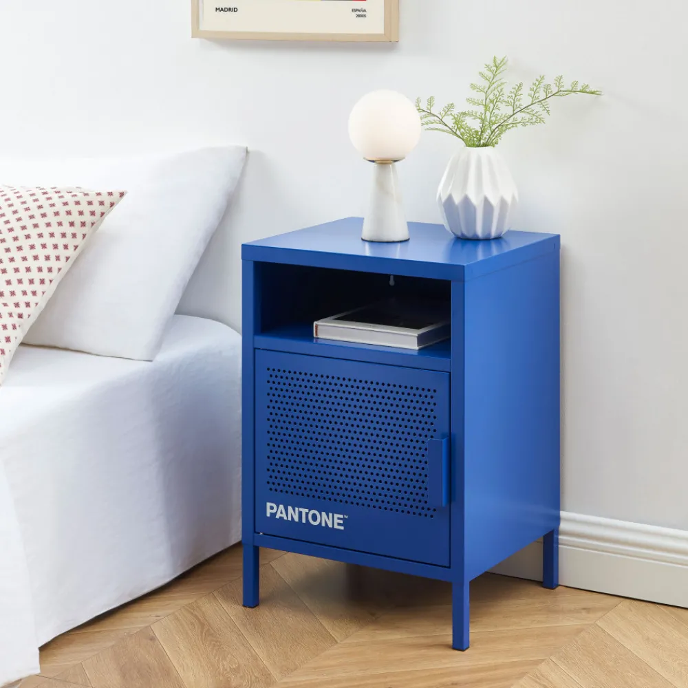 Pantone NINO Table de chevet 1 porte en métal