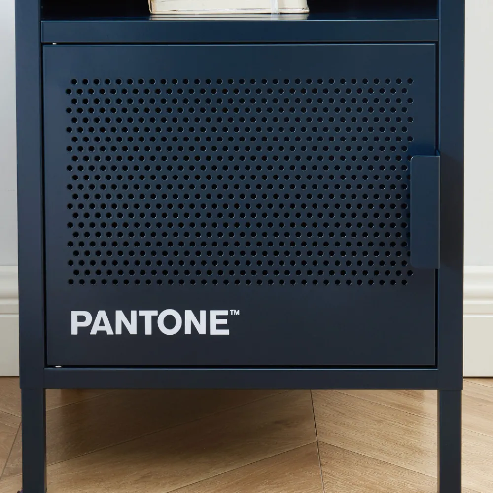 Pantone NINO Table de chevet 1 porte en métal