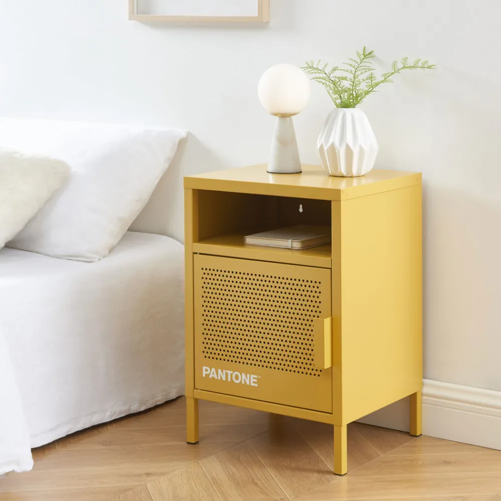 Pantone NINO Table de chevet 1 porte en métal