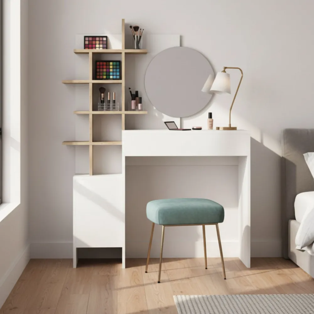 Drawer NIYA Coiffeuse 1 tiroir avec miroir L71,50cm