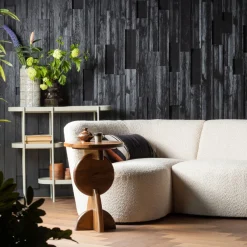 Woood NOAN Console ovale en bois et métal L90cm