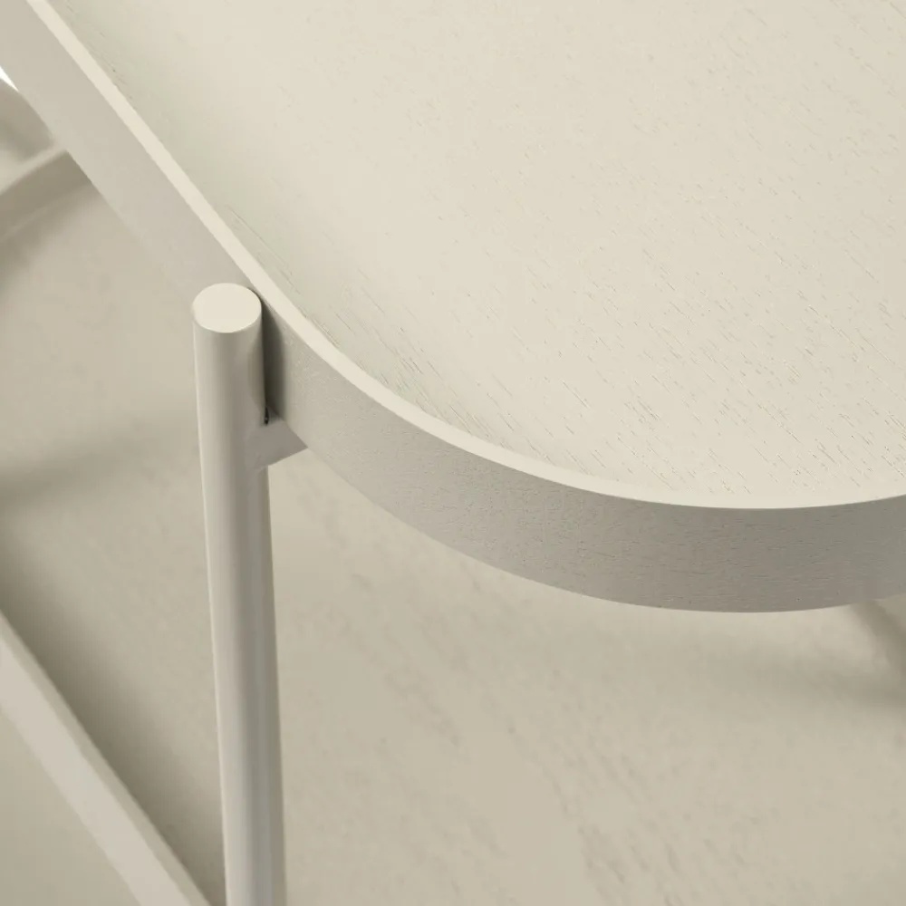 Woood NOAN Console ovale en bois et métal L90cm