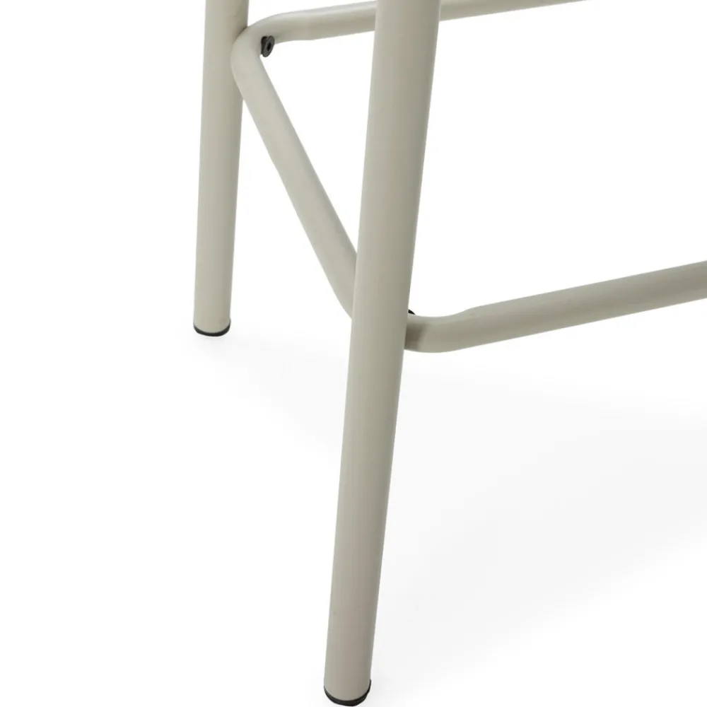 No name NOKI Lot de 2 tabourets de bar en bois et métal H65cm