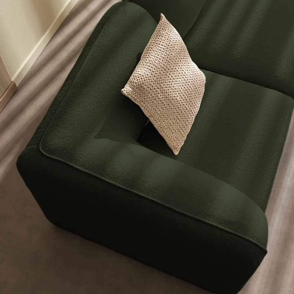 Drawer NOOR Angle réversible pour canapé modulable en tissu bouclette