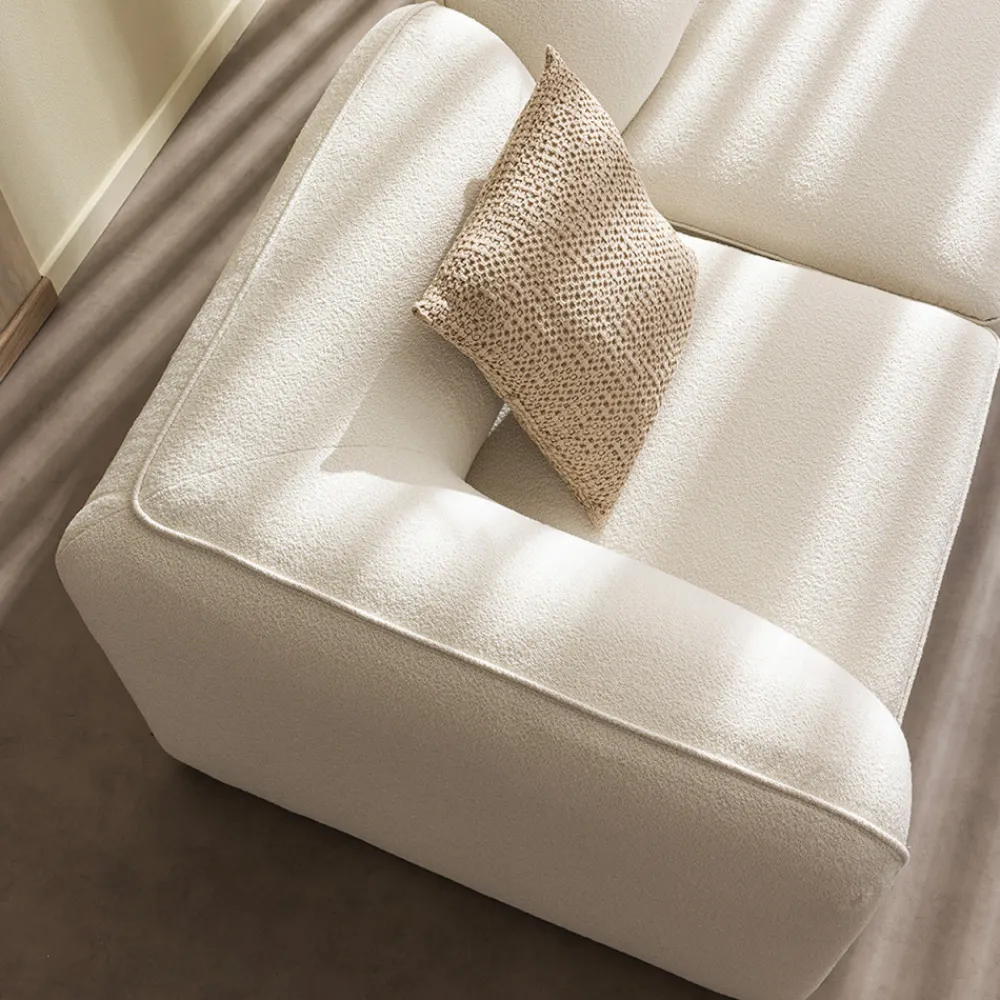 Drawer NOOR Angle réversible pour canapé modulable en tissu bouclette