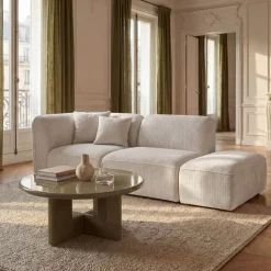 Drawer NOOR Chauffeuse pour canapé modulable en velours côtelé