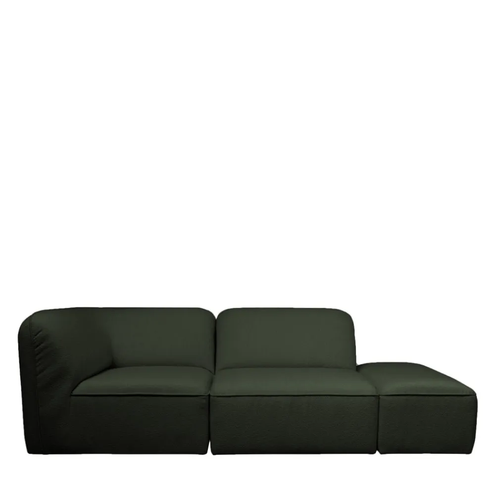 Drawer NOOR Chauffeuse pour canapé modulable en tissu bouclette