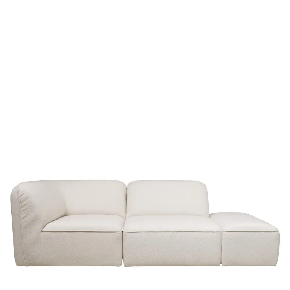 Drawer NOOR Chauffeuse pour canapé modulable en tissu bouclette
