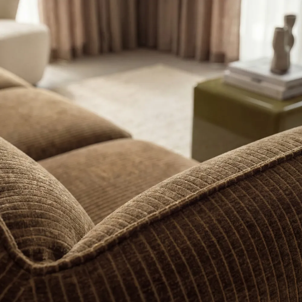 Drawer NOOR Pouf pour canapé modulable en velours côtelé
