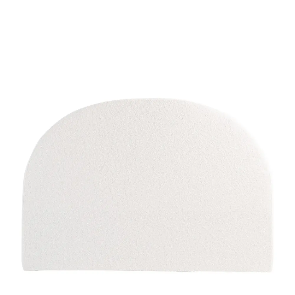 Drawer NOUSSA Tête de lit en tissu bouclette demi-lune L150cm