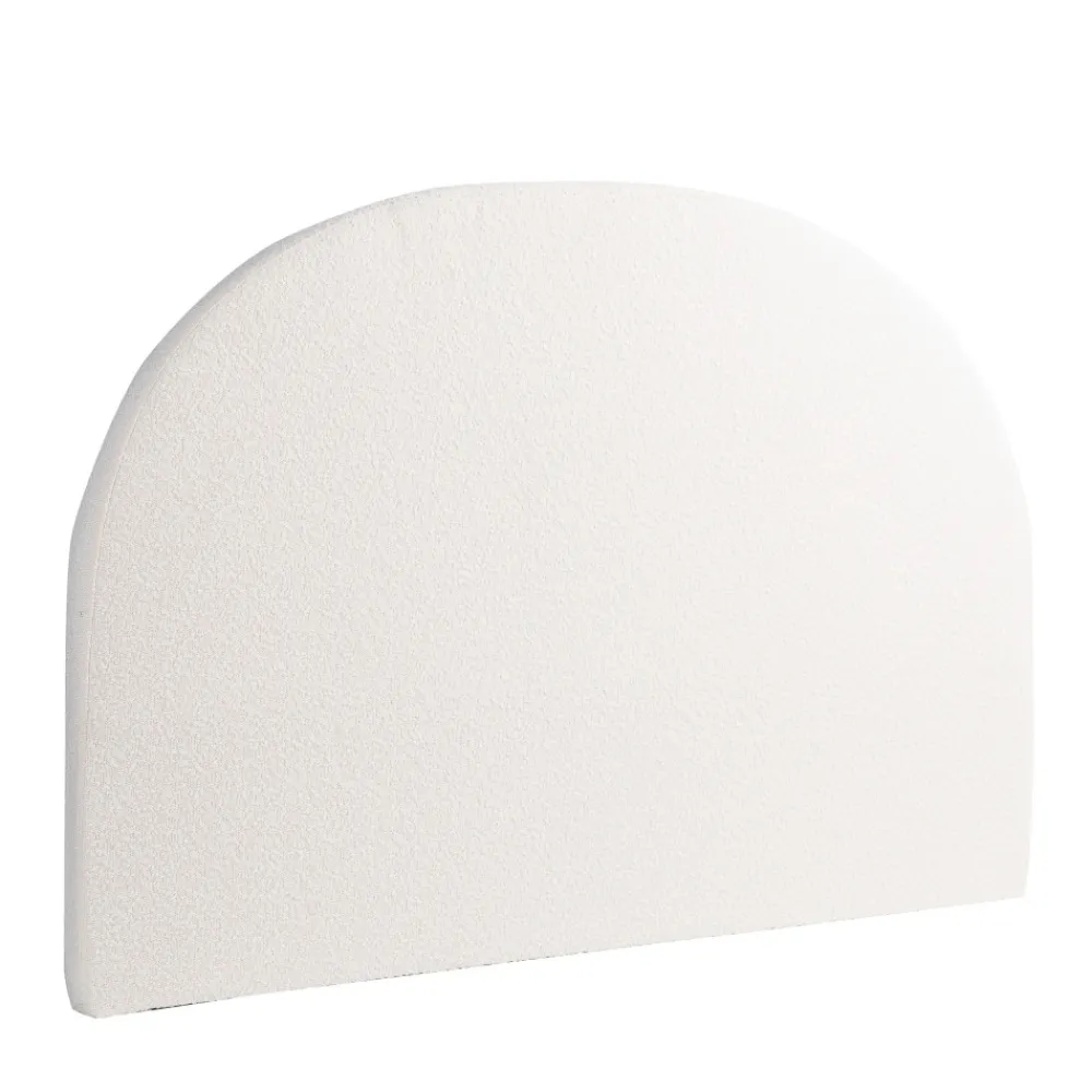 Drawer NOUSSA Tête de lit en tissu bouclette demi-lune L150cm