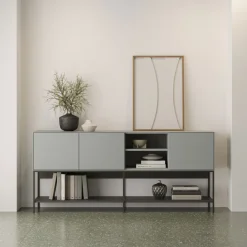No name NOXA Buffet 3 portes en bois et métal L180cm