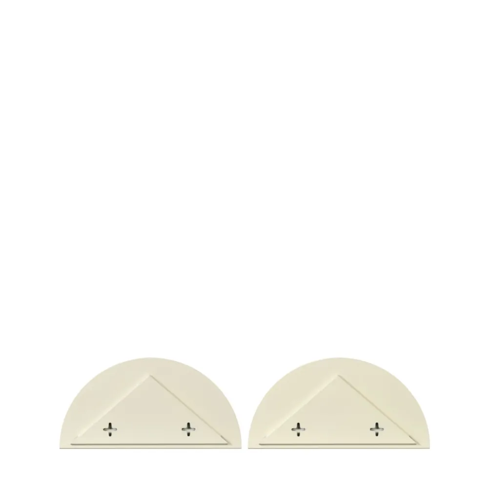 Drawer NUAGIO Lot de 2 étagères murales demi-cercle en métal L33cm