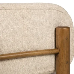 Drawer NUBO Fauteuil en tissu bouclette et bois