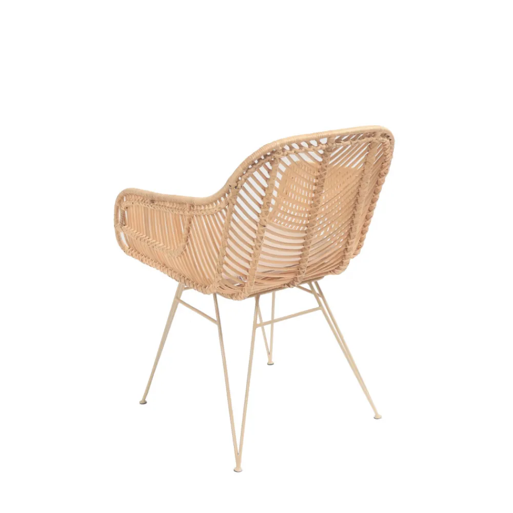 Drawer NUNUHAI Fauteuil de table en rotin pieds beiges