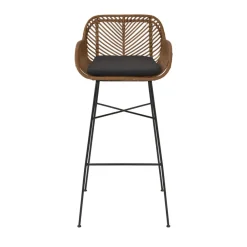Drawer NUNUHAI Lot de 2 tabourets de bar en rotin H76cm
