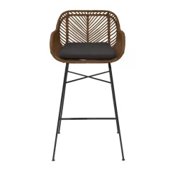 Drawer NUNUHAI Lot de 2 tabourets de bar en rotin H68cm