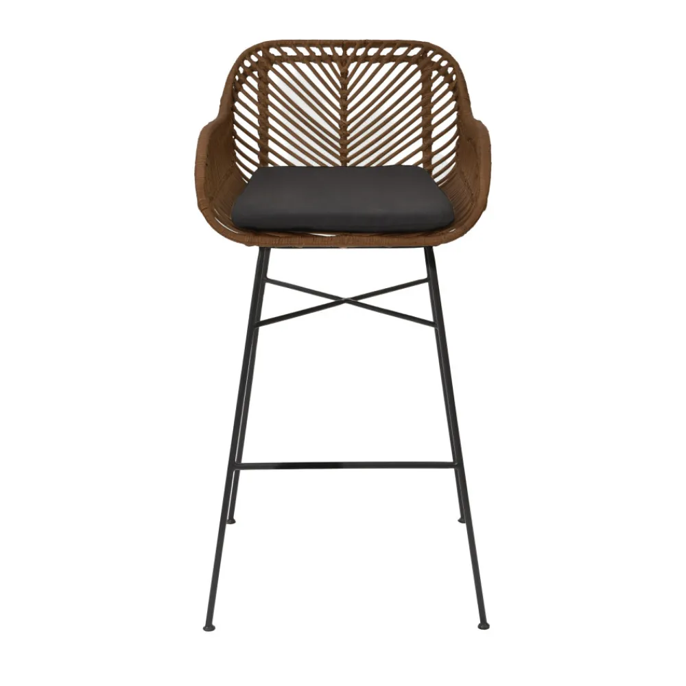 Drawer NUNUHAI Lot de 2 tabourets de bar en rotin H68cm