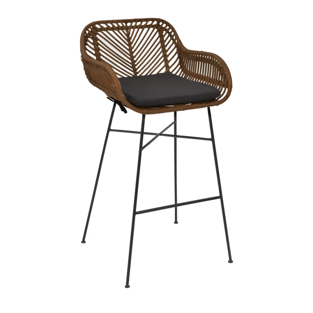Drawer NUNUHAI Lot de 2 tabourets de bar en rotin H68cm