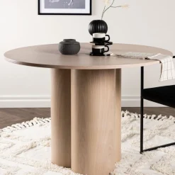 Venture Home OLIVIA Table à manger 4 personnes ronde en bois