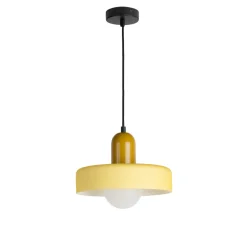 Leitmotiv OPACO GRATO Suspension en métal avec abat-jour cylindrique