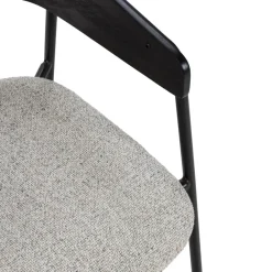 Drawer OPNA Lot de 2 fauteuils de table en tissu, bois et métal