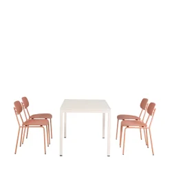 Drawer ORKA Ensemble table et chaises de jardin 4 personnes en métal