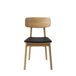 No name ORR Lot de 2 chaises en bois et simili