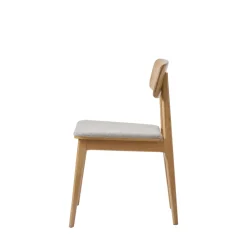 No name ORR Lot de 2 chaises en tissu et bois