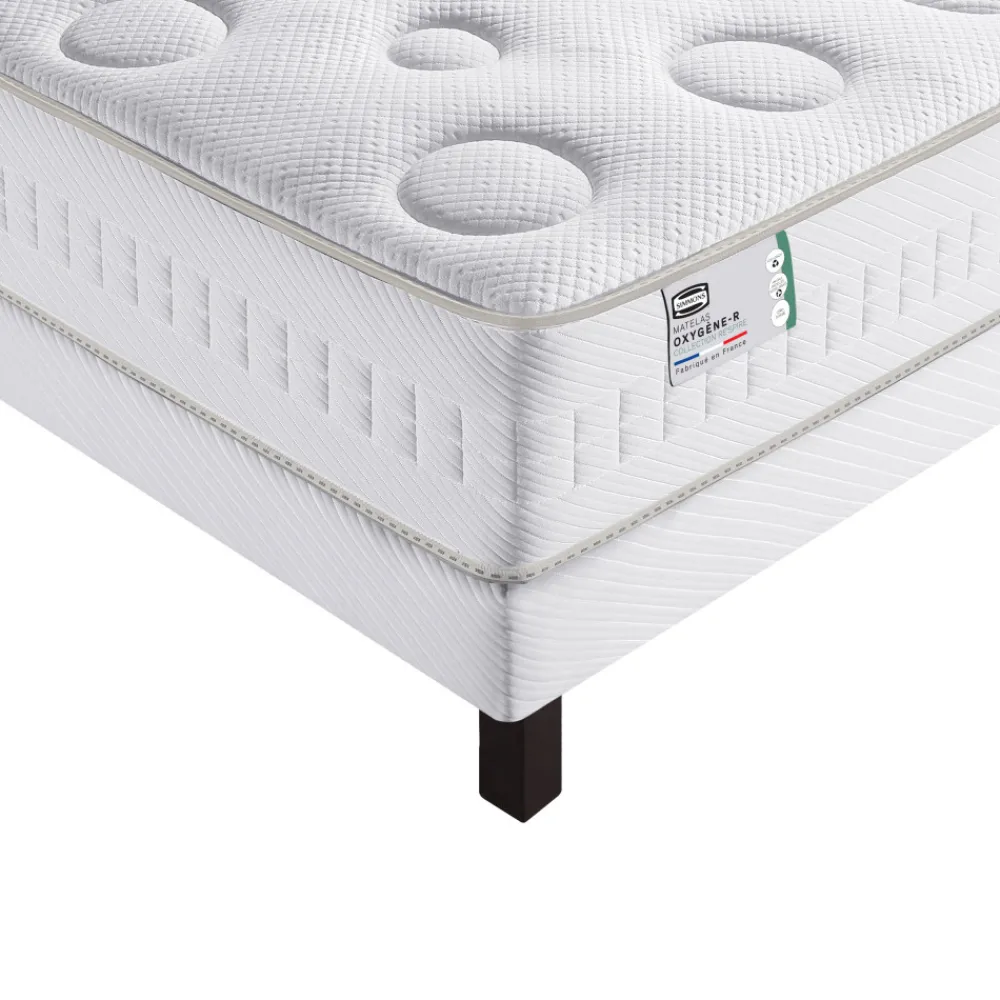 Simmons OXYGÈNE-R Matelas 100% ressorts, épaisseur 26cm, accueil moelleux