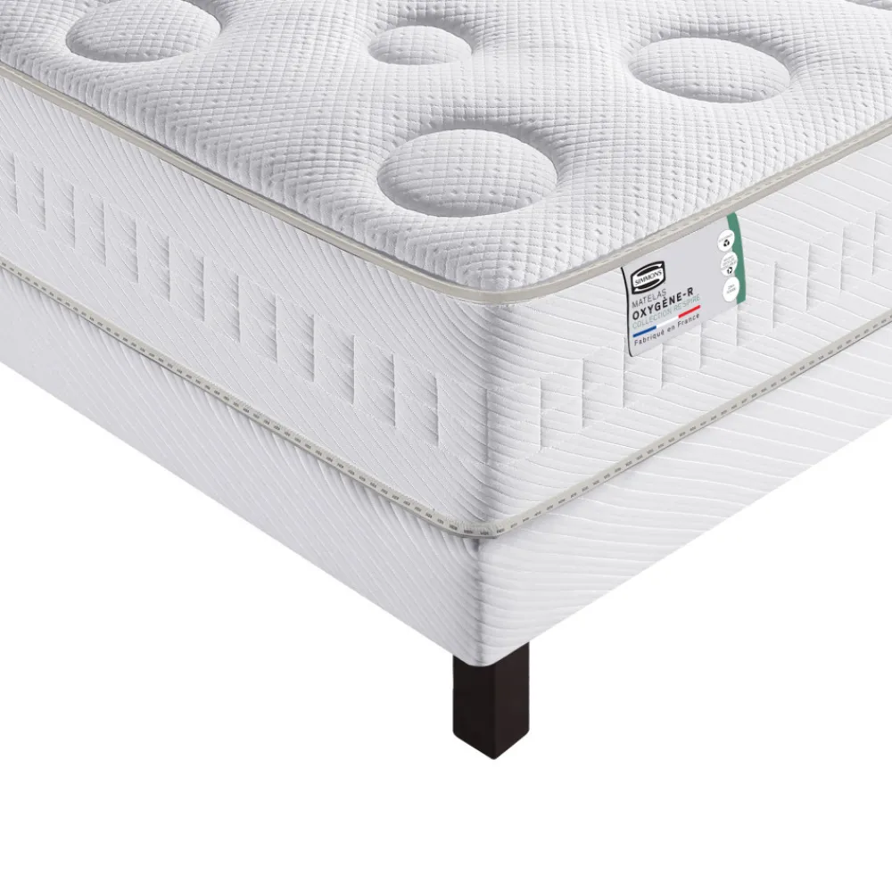 Simmons OXYGÈNE-R Matelas 100% ressorts, épaisseur 26cm, accueil moelleux